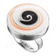 Mystical Shiva Eye Cone Shell 925 Sterling Silver Ring