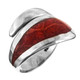 Handmade Red Coral 925 Sterling Silver Ring