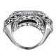 White Mother Of Pearl Shell Scroll 925 Sterling Silver Ring