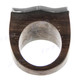 Dark Wood 925 Sterling Silver Pattern Ring
