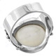 White Mabe Cultured Pearl Wide 925 Sterling Silver Ring