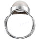 White Mabe Cultured Pearl Bali Hammered 925 Sterling Silver Ring