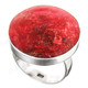 Bold Round Red Coral 925 Sterling Silver Ring