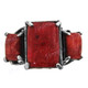 Red Coral Bali Scrollwork 925 Sterling Silver Ring