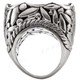 Bold Iridescent Black Shell 925 Sterling Silver Ring
