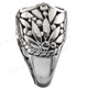Bold Iridescent Black Shell 925 Sterling Silver Ring