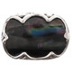 Bold Iridescent Black Shell 925 Sterling Silver Ring