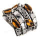 Citrine Handmade Swirl Filigree 925 Sterling Silver Ring