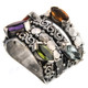 Mixed Simulated Gems Bali Handmade Swirl 925 Sterling Silver Ring