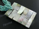 Mother Of Pearl 2mm Seed Beads Shell 17 1/2" Turquoise Necklace