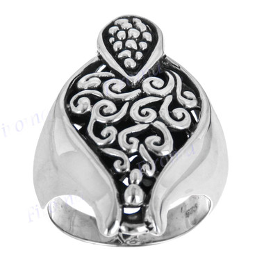 Scroll Filigree Bali Handmade 925 Sterling Silver Ring