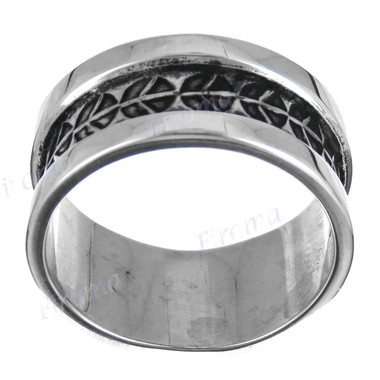 Peace Sign 925 Sterling Silver Band Ring