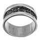 Peace Sign 925 Sterling Silver Band Ring