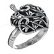 Water Lily Leaf  Flower Filigree 925 Sterling Silver Band Ring