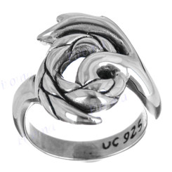 Ricestalk Inspired Harvest Symbol 925 Sterling Silver Band Ring