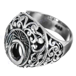 Bali Scroll Swirls 925 Sterling Silver Ring