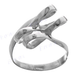 Looping Bows 925 Sterling Silver Band Ring