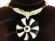 Cone Shell In Resin 18" Black Cream Necklace