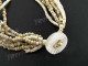 Cone Shell In Resin 18" Black Cream Necklace