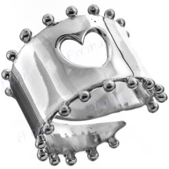 Heart Cut-out 925 Sterling Silver Band Ring