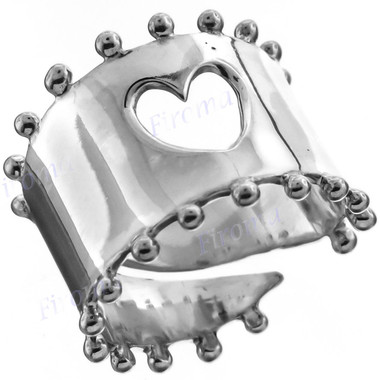 Heart Cut-out 925 Sterling Silver Band Ring