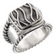 Handmade 2-tone Granulation 925 Sterling Silver Ring