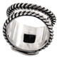 Handmade 2-tone Granulation 925 Sterling Silver Ring