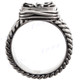Handmade 2-tone Granulation 925 Sterling Silver Ring