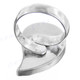 Teardrop Red Sponge Coral 925 Sterling Silver Ring, 1"