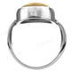 Big Oval Lemon Quartz Cabochon 925 Sterling Silver Ring, Size 8,8.5,9,10