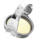 Big Oval Lemon Quartz Cabochon 925 Sterling Silver Ring, Size 8,8.5,9,10