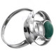 Looped Silverwork Turquoise Handmade 925 Sterling Silver Ring, US 5.5, 6.5