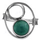 Looped Silverwork Turquoise Handmade 925 Sterling Silver Ring, US 5.5, 6.5