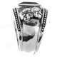 Smoky Quartz Flower Design 925 Sterling Silver Band Ring, US 6.5-8