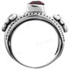 Garnet Ethnic Design 925 Sterling Silver Band Ring, US 6.5, 7, 7.5