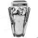Garnet Flower Design 925 Sterling Silver Band Ring, US 6.5, 7