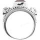 Garnet Flower Design 925 Sterling Silver Band Ring, US 6.5, 7
