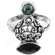 Onyx Peacock Freshwater Cultured Pearl 925 Sterling Silver Ring, US 8, 9