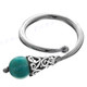 Turquoise 925 Sterling Silver Stacking Ring 1/4"