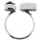 Double Checkerboard Onyx 925 Sterling Silver Ring, US 6, 6.5, 7, 8