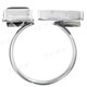 Smoky Quartz Shimmering Abalone Shell 925 Sterling Silver Ring, US 6, 6.5, 8