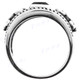 Onyx Fleur De Lis Design 925 Sterling Silver Ring, US 7, 8