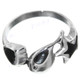 Whale Starfish Shell Mother of Pearl Scroll  925 Sterling Silver Stacking Ring, US 7, 8