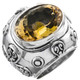 Bold Citrine 925 Sterling Silver Cocktail Ring, US 5.5, 6