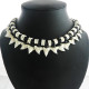 Shark Tooth Coconut Bone us 18" Black White Necklace