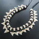 Shark Tooth Coconut Bone us 18" Black White Necklace