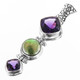 2" 925 Silver Green Freshwater Pearl Amethyst us Pendant