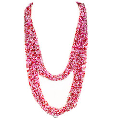 Seed Beads us 26" Framboise Clear Necklace Bead