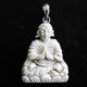 2 1/16" 925 Silver Bison Bone Buddhist Buddha us Pendant