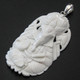2 9/16" 925 Silver Bison Bone Carved Ganesha God Pendant